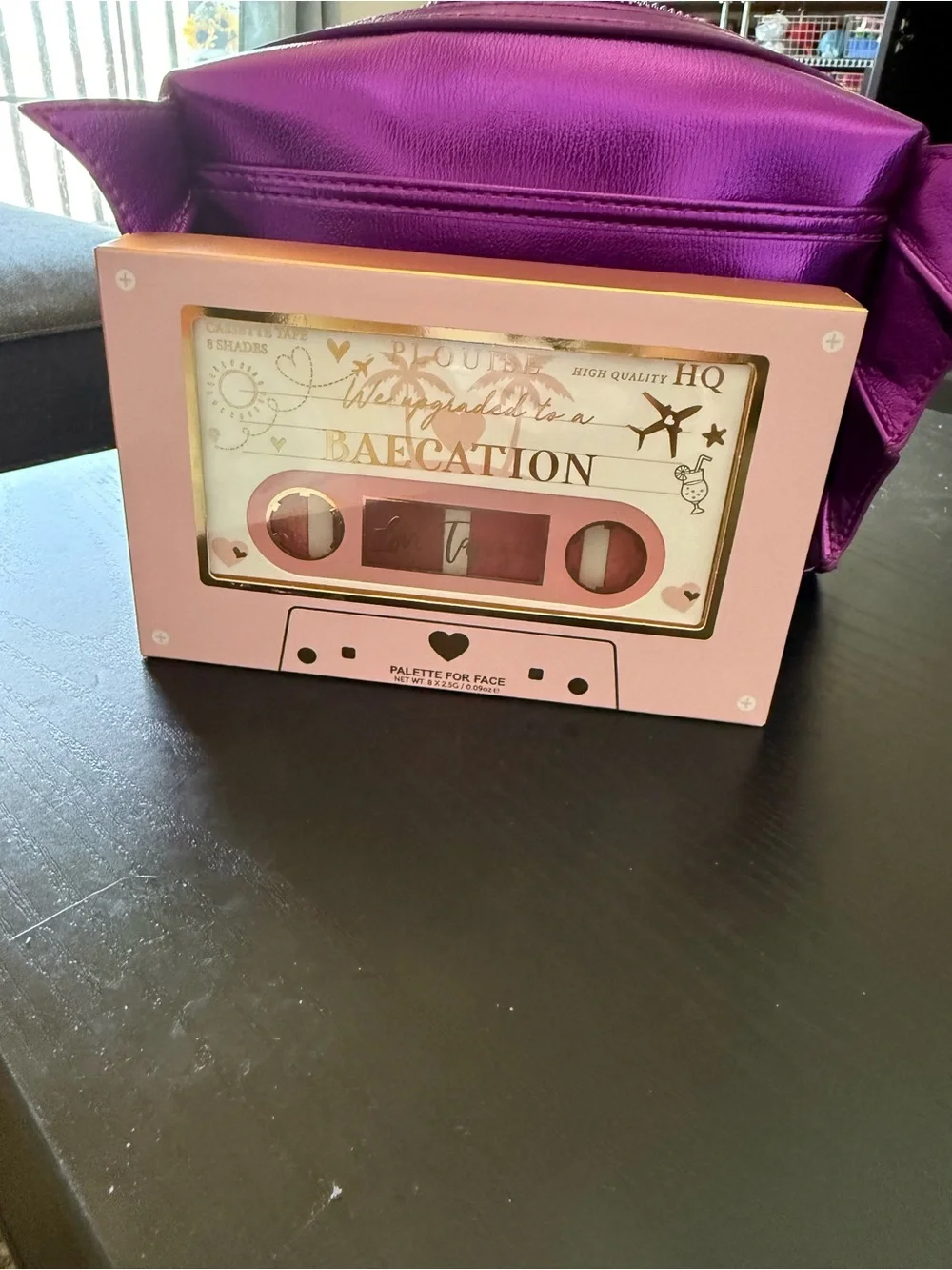 Jeffree Star Metallic Purple Makeup Bag
